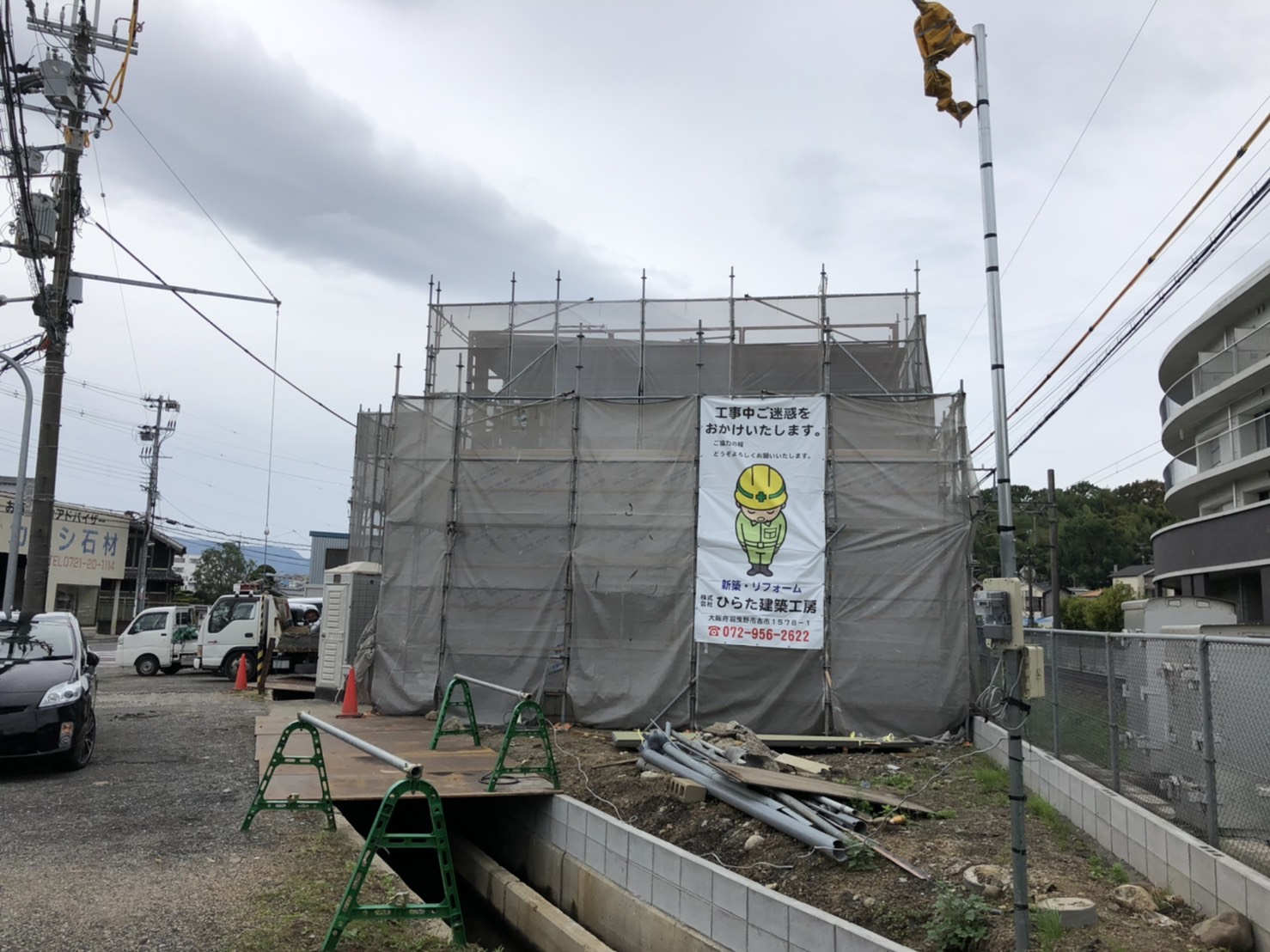 Ｈ様　事務所棟上げしました。