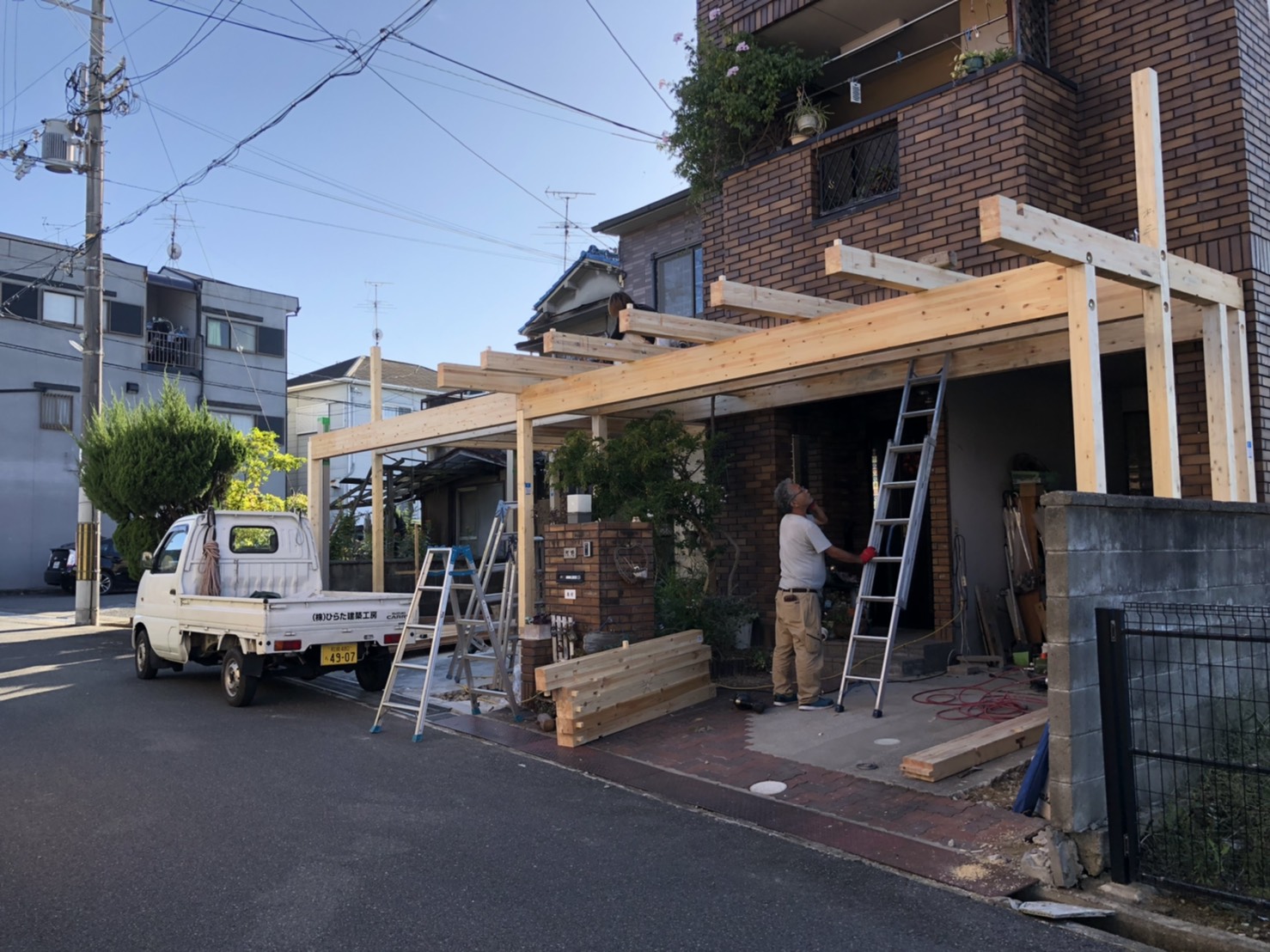 羽曳野市N様邸　ベランダ工事着工しました。