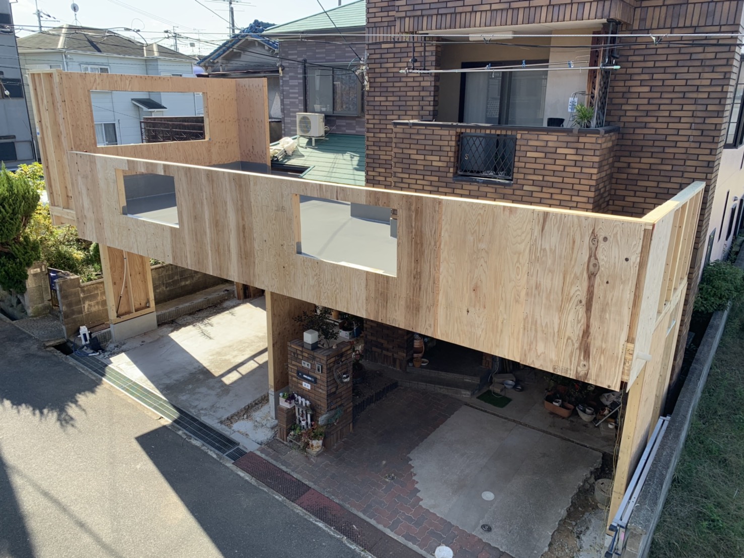 羽曳野市N様邸のベランダ工事　1週間目♬